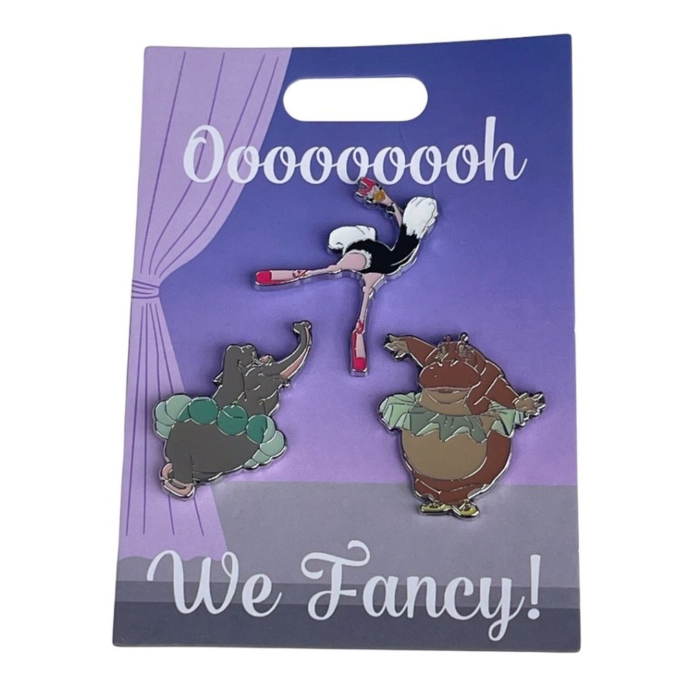 Disney Fantasia Dance of the Hours Hyacinth Hippo Madame Upanova Pin Set